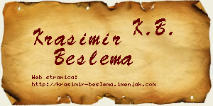 Krasimir Beslema vizit kartica